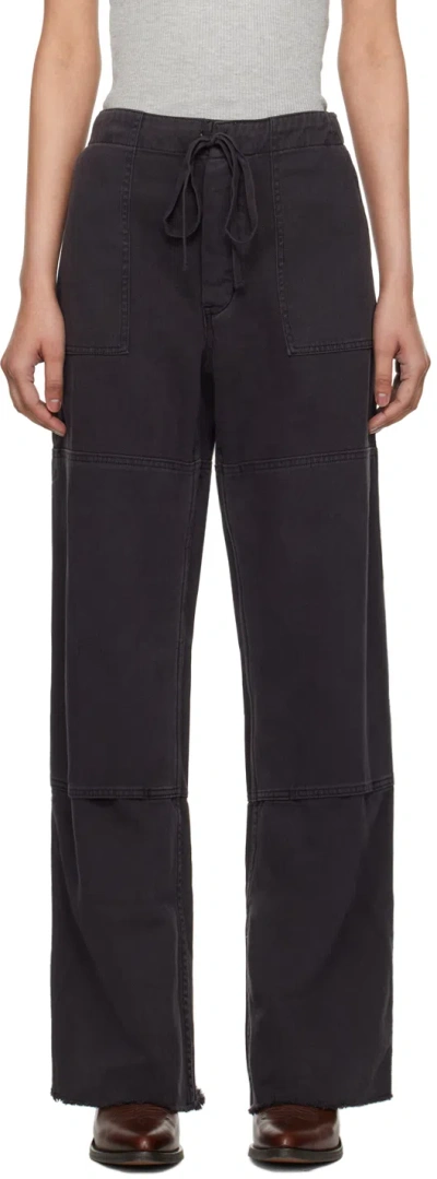 Re/done Gray Beach Jeans In Washed Black