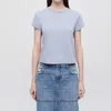 Re/done Hanes Boy Tee In Shark Blue In Blue