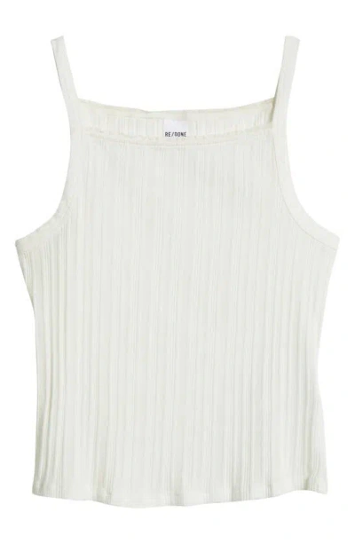 RE/DONE HANES POINTELLE SQUARE NECK CAMISOLE