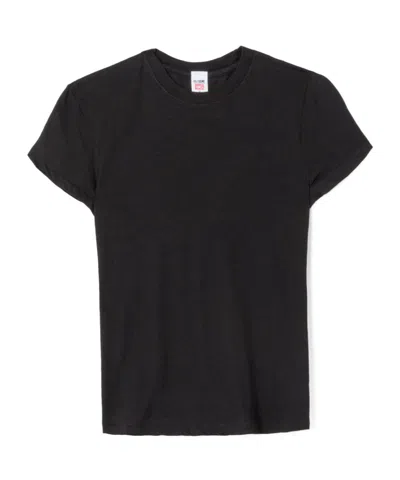 Re/done Hanes Sheer T-shirt In Black