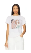 Re/done Happy Hour Crewneck Graphic Tee In 빈티지 화이트