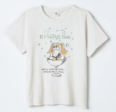 Re/done Happy's Women's Graphic Tee In Vintage White
