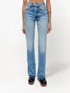 Re/done Hi Rise Slit Boot Jean In Opal Indigo In Blue