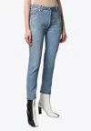 Re/done Originals Comfort Stretch High Waist Ankle Crop Jeans In Indigo