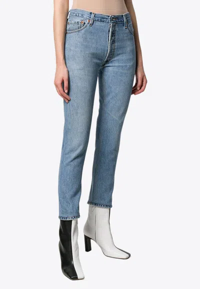 RE/DONE HIGH-RISE CROPPED JEANS