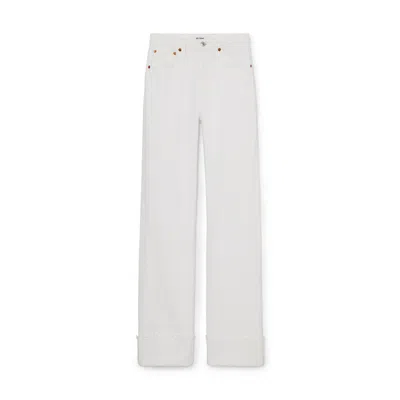 Re/done High-rise Loose Jeans In White