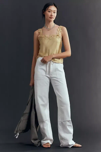 Re/done High-rise Wide-leg Drawstring Jeans