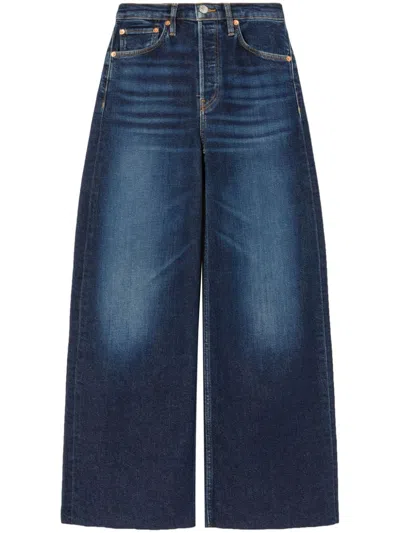 Re/done High-rise Wide-leg Jeans In Multi