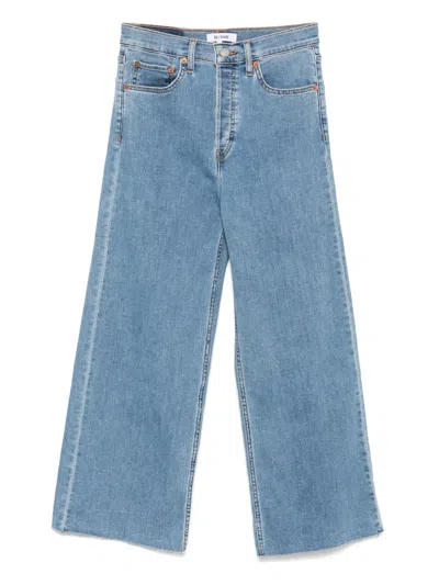 Re/done High-rise Wide-leg Jeans In Blue