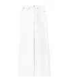 Re/done High-waist Wide-leg Jeans In White