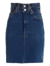 Re/done Double Waisted Pencil Re Done X Levis Skirt In Blue