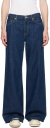 Re/done Indigo Mid Rise Palazzo Jeans In Fortuna