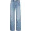 Re/done Mid-rise Wide-leg Jeans In Blue