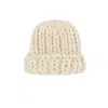 Re/done Knit Watch Cap In Ivory In Multi