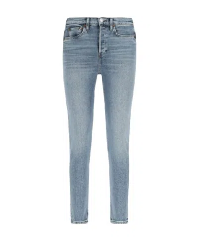 RE/DONE RE/DONE LOGO PATCH SKINNY JEANS