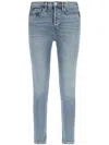Re/done 90s High Rise Ankle Crop Jean In Blue