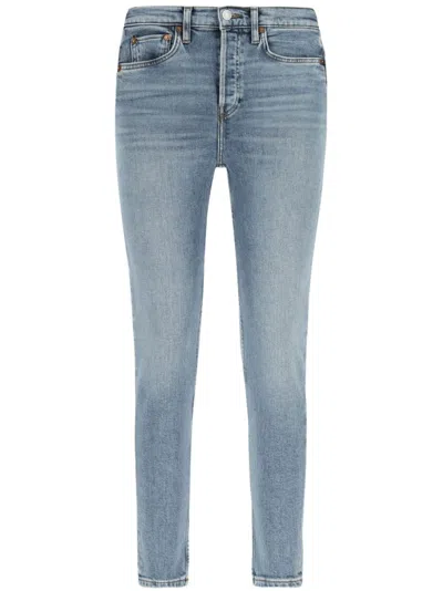 RE/DONE LOGO-APPLIQUÉ SKINNY JEANS