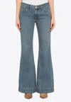Re/done Low-waist 70s Boot Cut Jeans 31cm In Blue