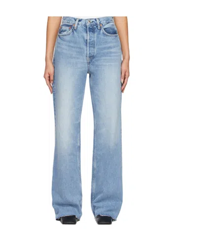 Re/done Logo Jeans In Blue
