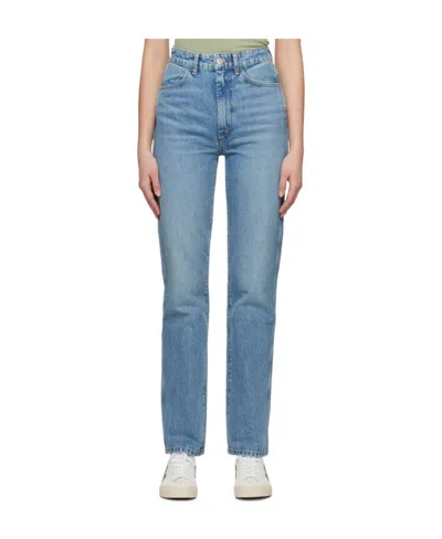 Re/done Logo Jeans In Blue