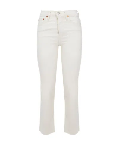 Re/done Logo Jeans In White
