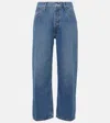 RE/DONE LOOSE CROP HIGH-RISE STRAIGHT JEANS