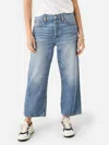 Re/done Loose Crop Jean In Vintage Flow In Blue