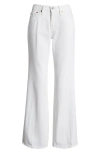 Re/done Womens High Rise Cropped Bootcut Jeans In White