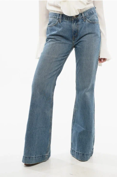 Re/done Low-waist 70s Boot Cut Jeans 31cm In Blue