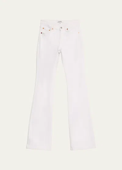 Re/done Mid-rise Baby Boot Jeans In White