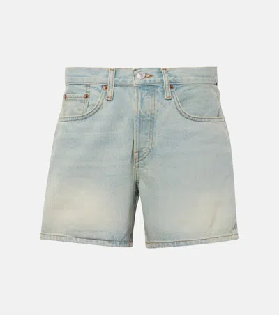 Re/done Mid-rise Denim Shorts In Blue
