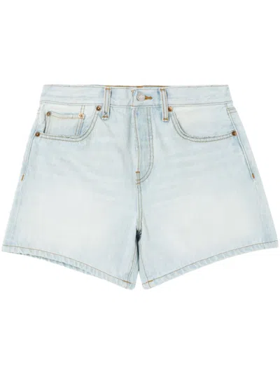 Re/done Mid-rise Denim Shorts In Blue
