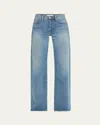 Re/done Mid-rise Wide-leg Jeans In Blasted