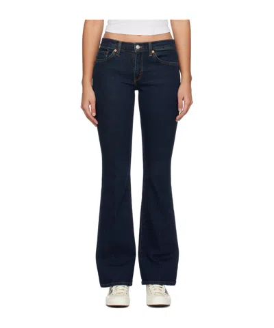 Re/done Midrise Baby Boot Mid-rise Bootcut Jeans In Black