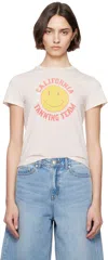 Re/done Off-white Classic 'tanning' T-shirt In Antique White