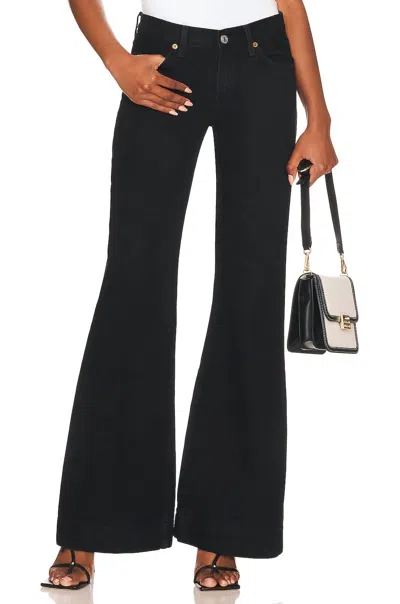 Re/done Originals 70's Low Rise Bell Bottom Jeans In Black
