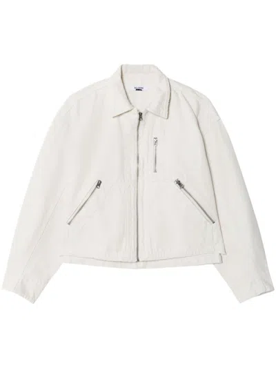 Re/done Oversized Denim Jacket In White