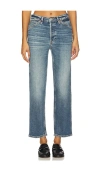 Re/done Loose Crop Jean In Vintage Flow In Blue