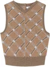 Re/done Pintuck Vest Camel Combo In Neutrals