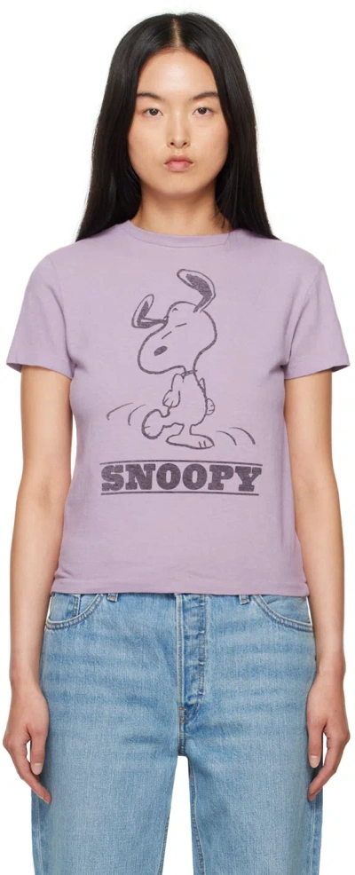 RE/DONE PURPLE SNOOPY DANCING T-SHIRT