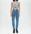 Re/done Racer Taper Jean In Speedway In Multi