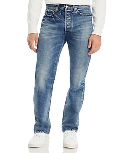 Re/done 1401 Straight Fit Jeans In Worn In Blue In Mid Worn Light Blue