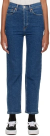 Re/done Stretch-design Skinny Jeans In Blue