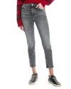 Re/done 90's High-rise Washed Noir Ankle Crop Jean In Grey