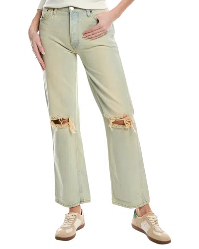 Re/done 90's High-rise Loose Natsondistre Jean In Green