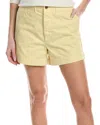 Re/done 90's Trouser Washed Buttercream Short In Multi