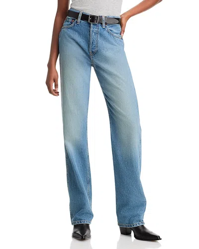 Re/done 90s High Rise Loose Fit Jeans In Mid Fade