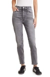 Re/done '90s High Waist Ankle Crop Jeans In Silver Fade