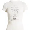 Re/done '90s Baby Linus' Printed T-shirt In Vintage White