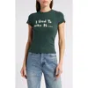 Re/done 90s Printed Cotton-jersey T-shirt In Juniper